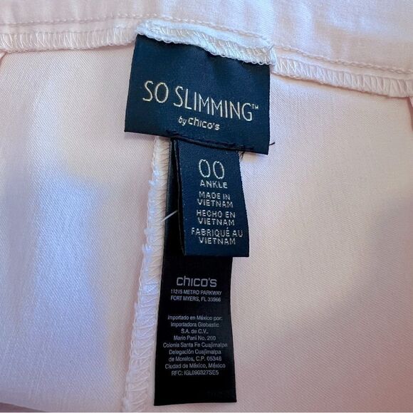 Chico’s So Slimming Light Pink Ankle Pants. Pull On Waist. Chico’s Size 00. (XS) - Picture 8 of 14